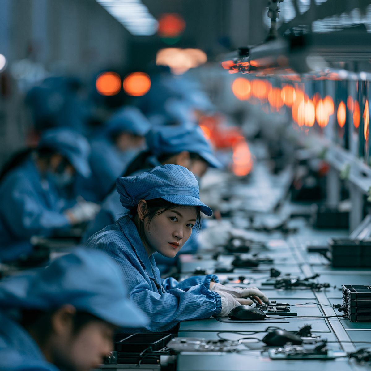 Production follow-up on an assembly line