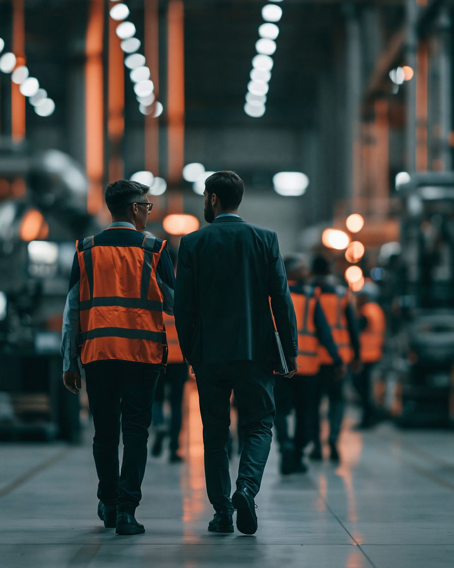 Buyers visiting a factory
